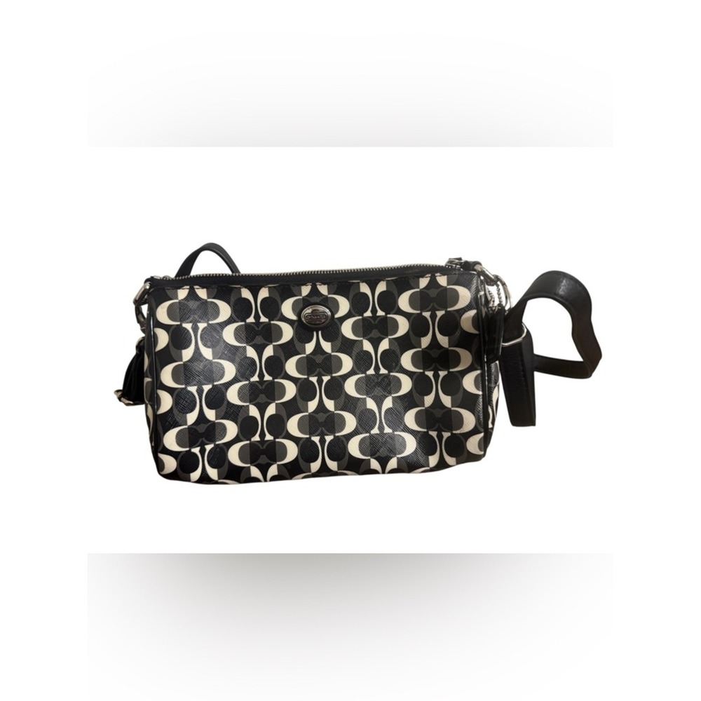 Coach Black & White Peyton Dream Purse